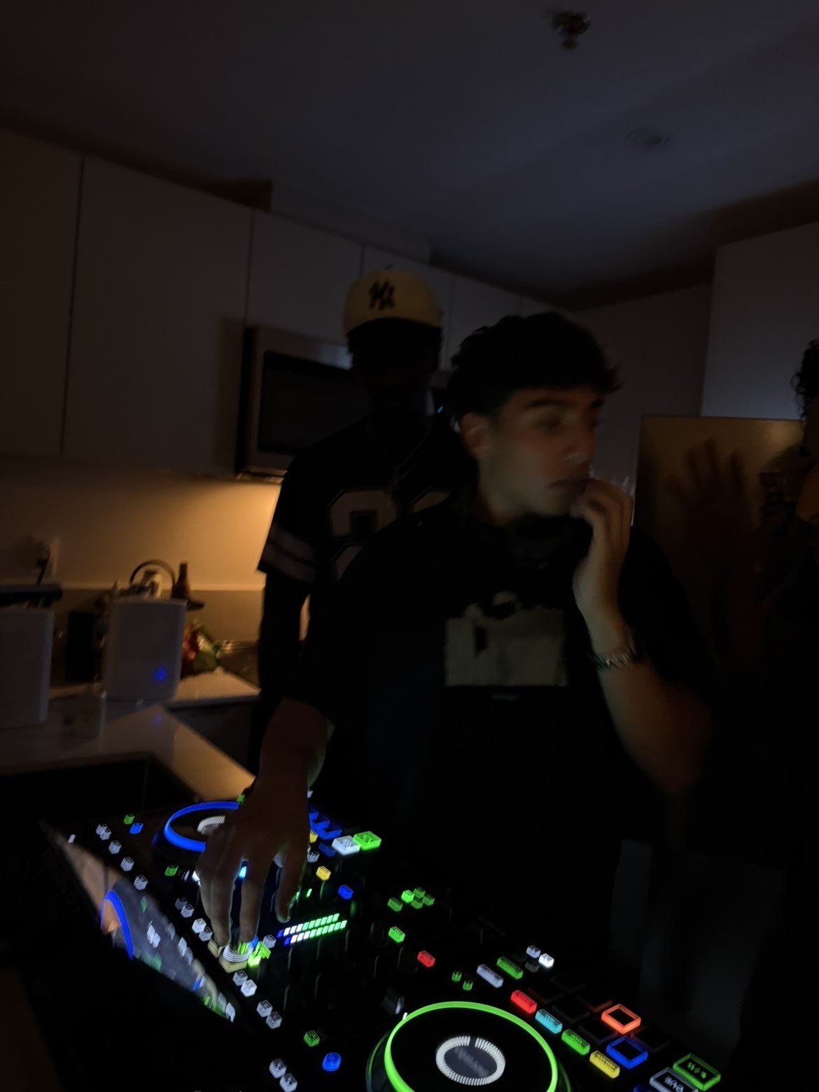 DJ mixing at a private party